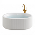 Baignoire îlot ronde 150 cm en acrylique blanche style contemporain