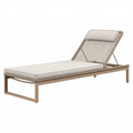 Bain de soleil 200 x 70 cm en métal beige avec dossier réglable pour extérieur
